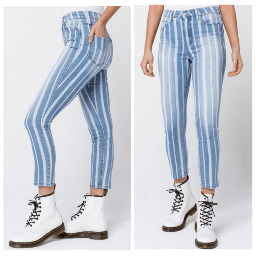 RSQ High Rise Stripes Jeans